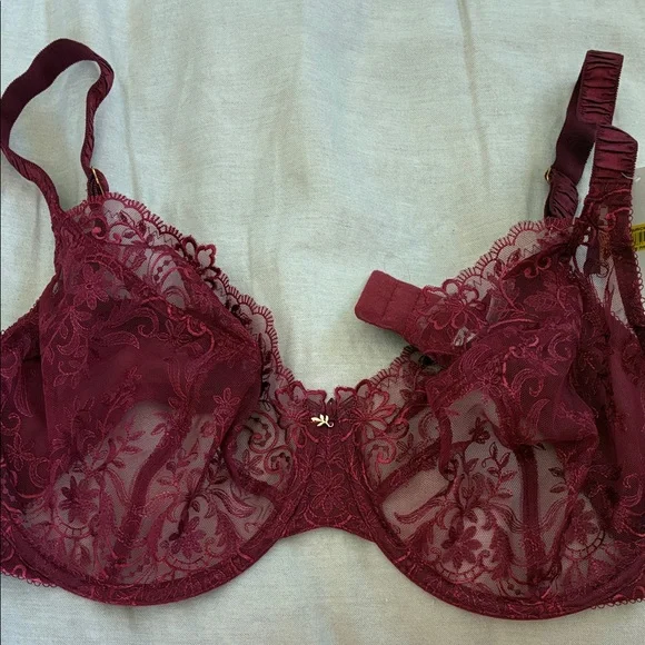Wacoal Burgundy Lace Bra - Picture 3 of 3